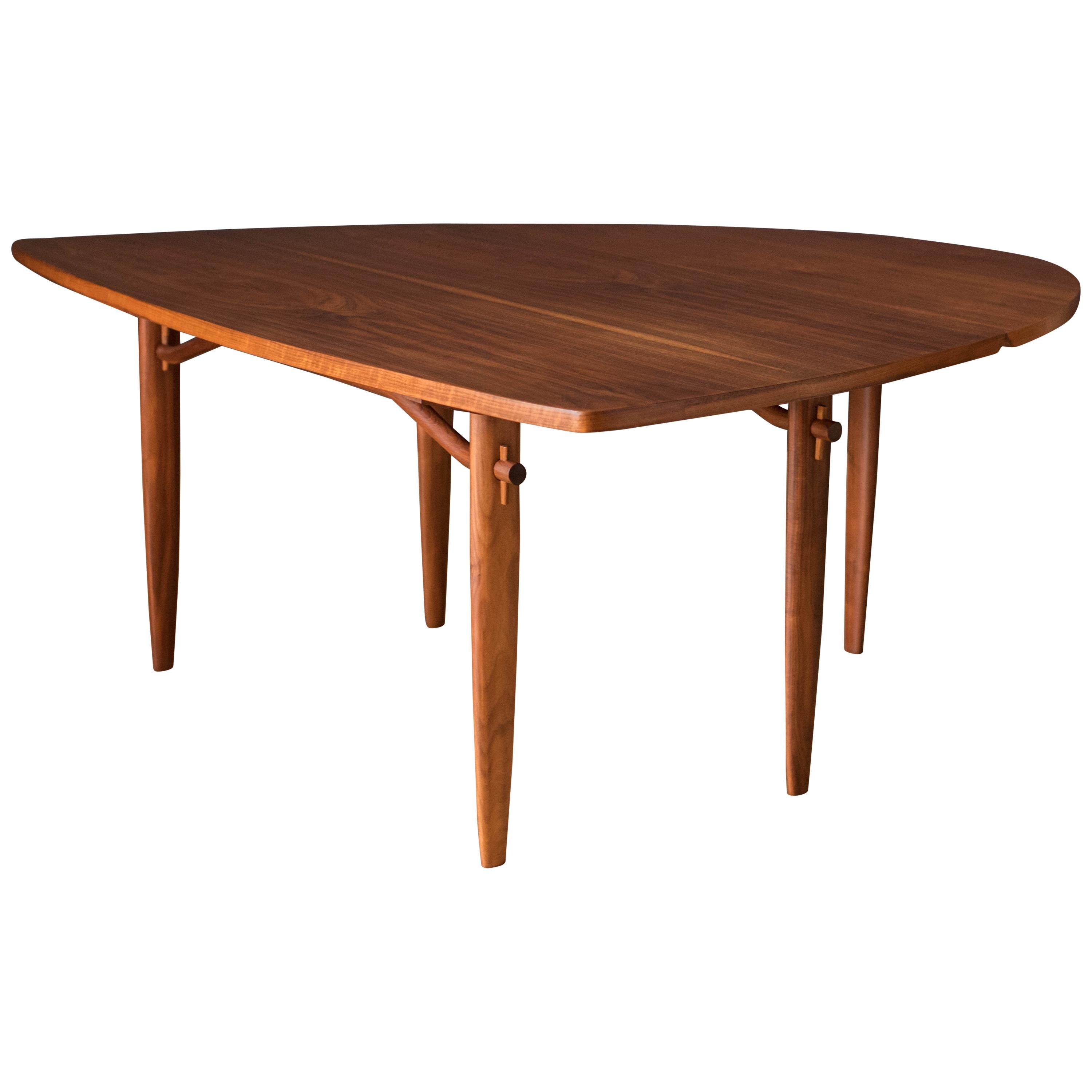 Vintage Walnut Nakashima Drop Leaf Dining Table for Widdicomb