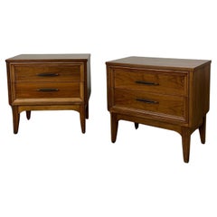 Vintage walnut nightstands- pair