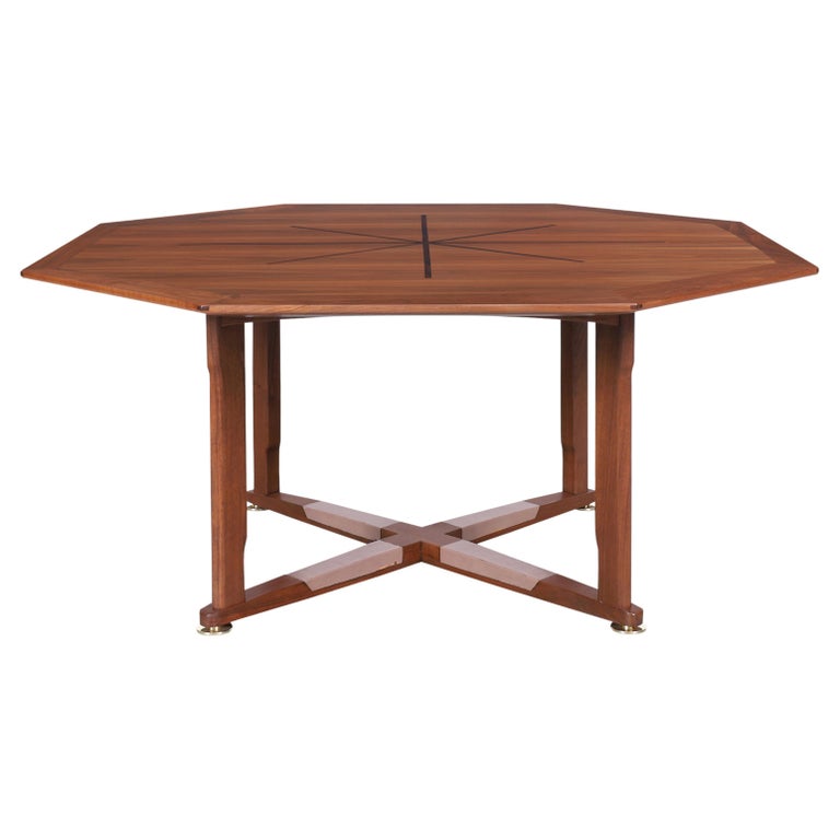 Vintage Walnut Octagonal 