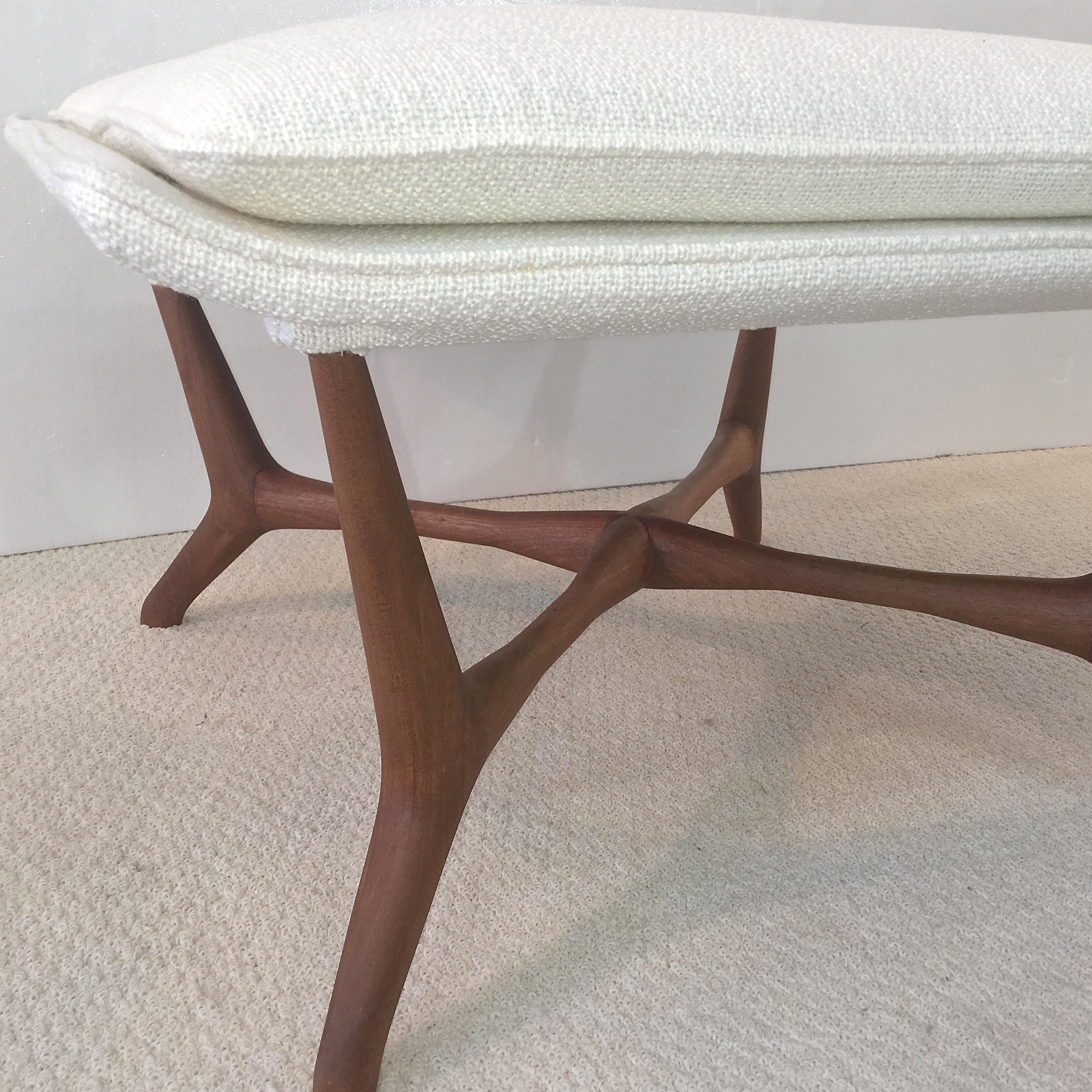 Ottoman vintage en noyer d'après Vladimir Kagan en vente 2