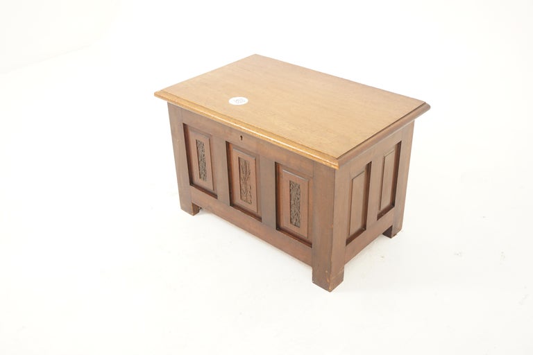 Vintage Walnut Panelled Toy Box, Trunk, Chest, Scotland 1930, H825 For ...