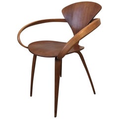 Vintage Walnut Pretzl Chair by Norman Cherner for Plycraft