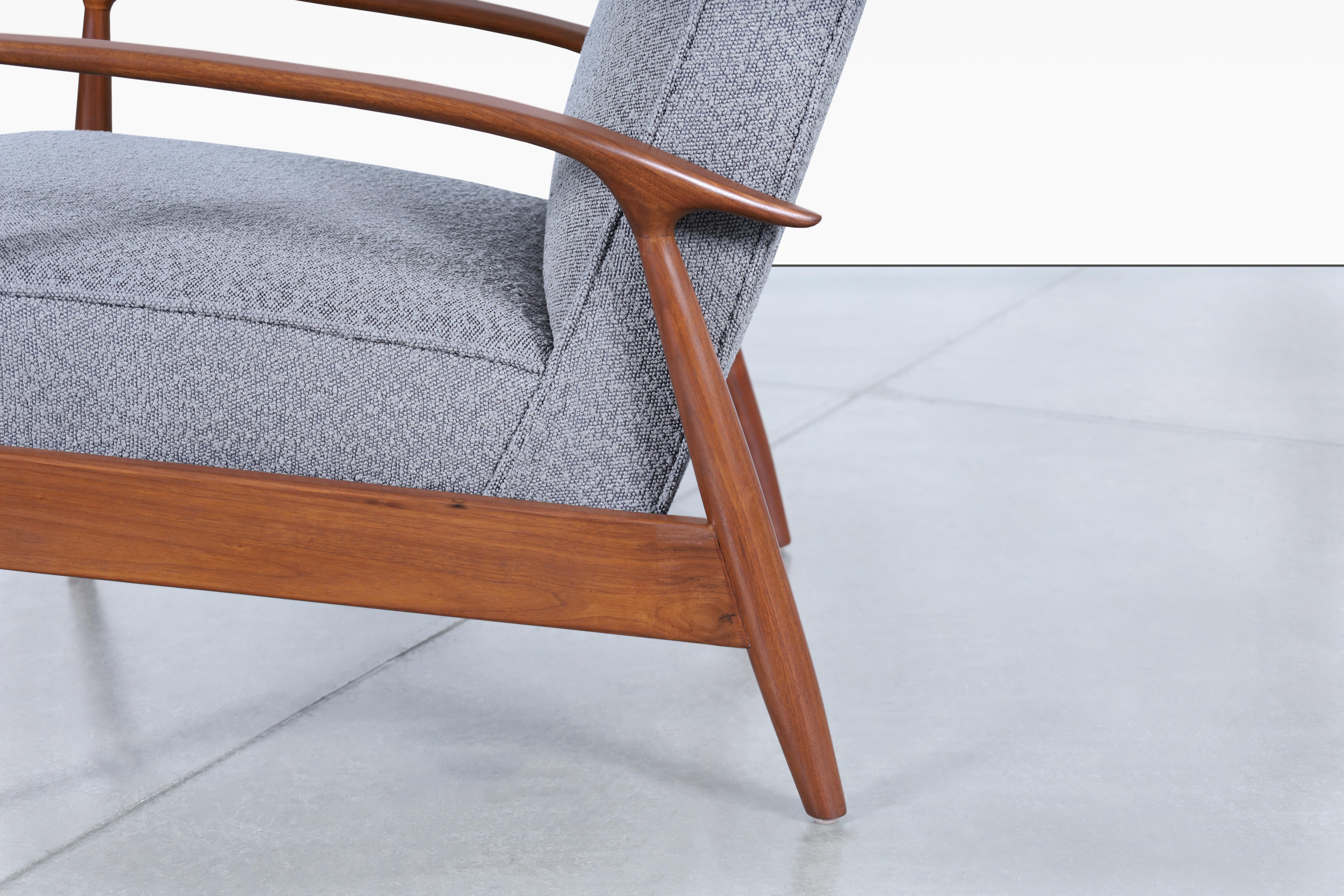 Chaise longue inclinable en noyer par Milo Baughman pour Thayer Coggin en vente 2