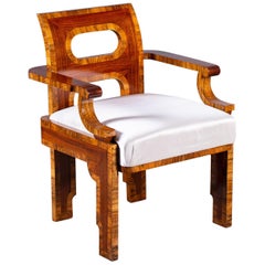 Vintage Walnut Rosewood Chair Prague circa 1900 Kubismus Style
