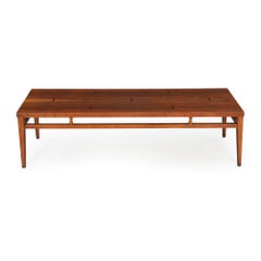 Vintage Walnut & Rosewood “Tuxedo” Coffee Table by Lane, circa 1960s