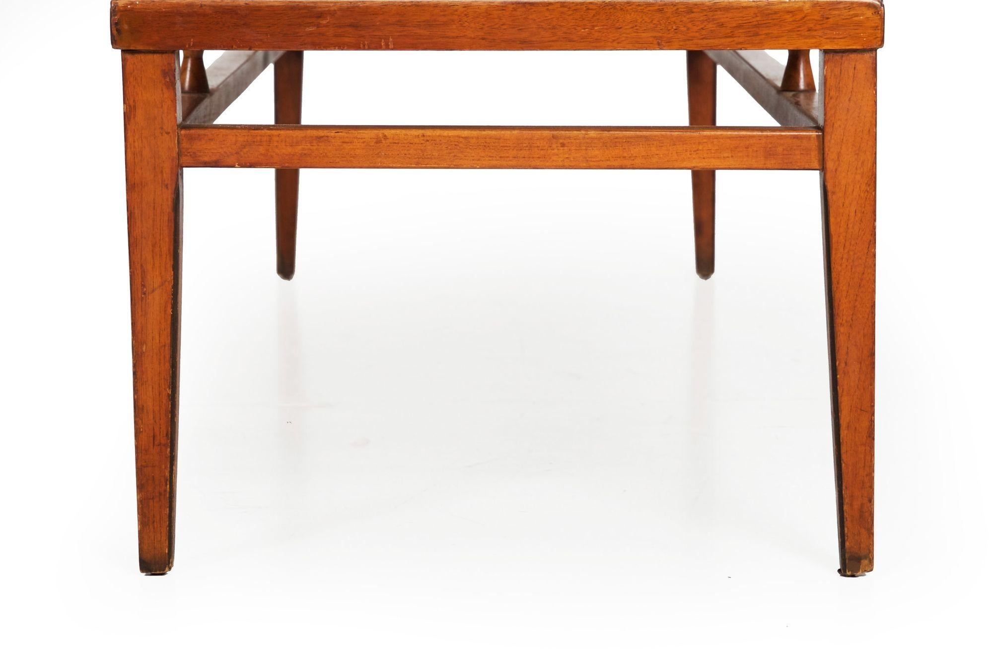 Mid-Century Modern Vintage Walnut & Rosewood “Tuxedo” Coffee Table by Lane, circa 1960s