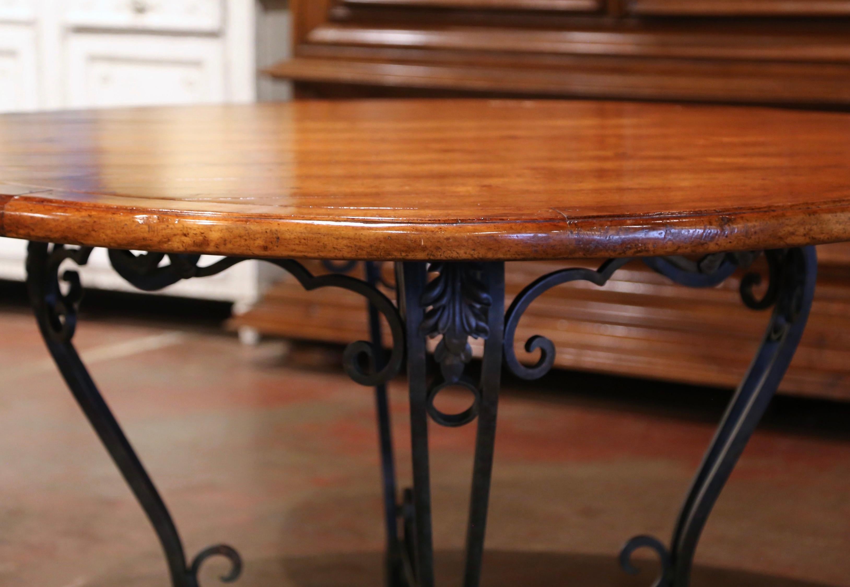 wrought iron dining room table
