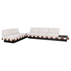 Vintage Walnut Sectional Sofa by Adrian Pearsall for Craft Associates