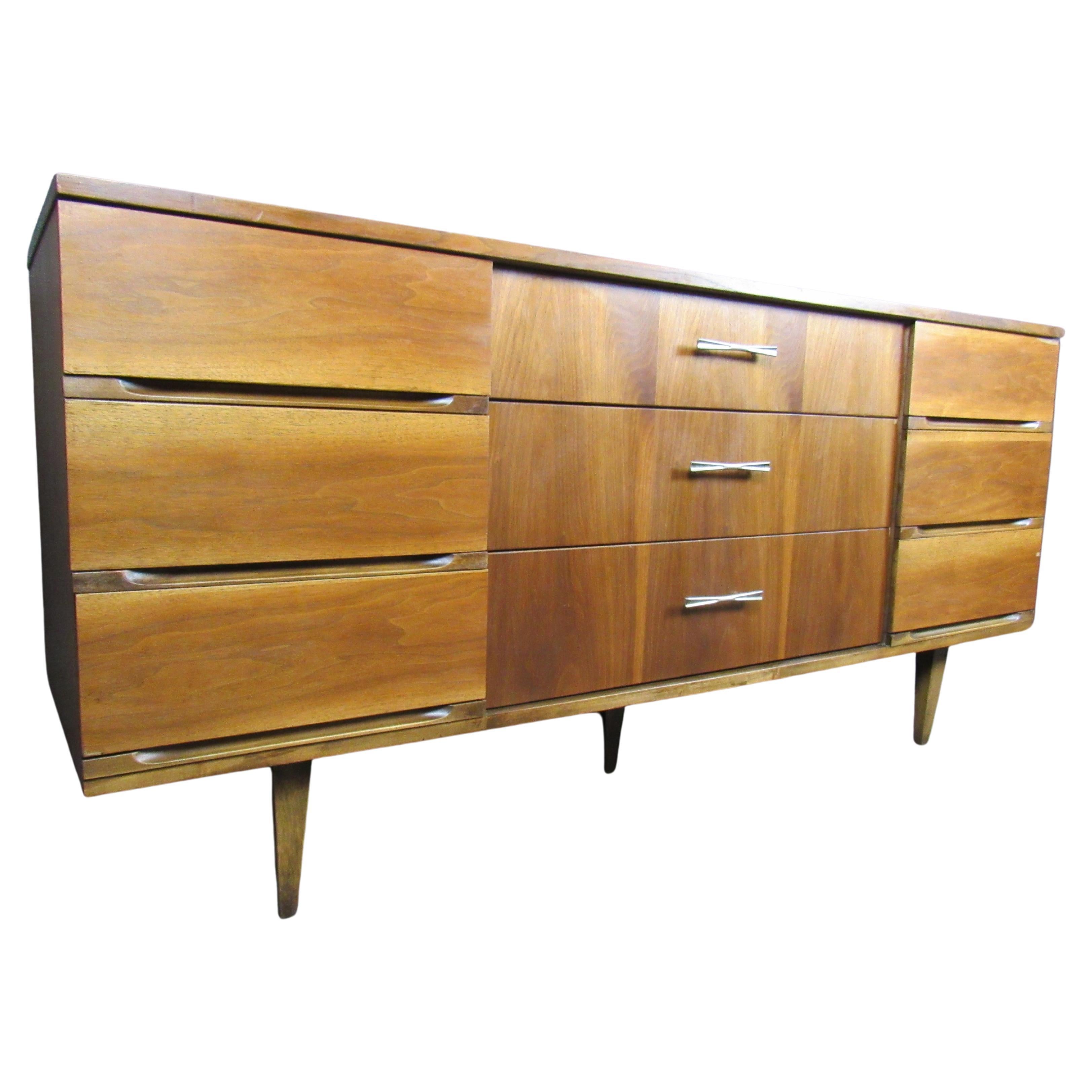 Vintage Walnut Sideboard by Harmony House For Sale