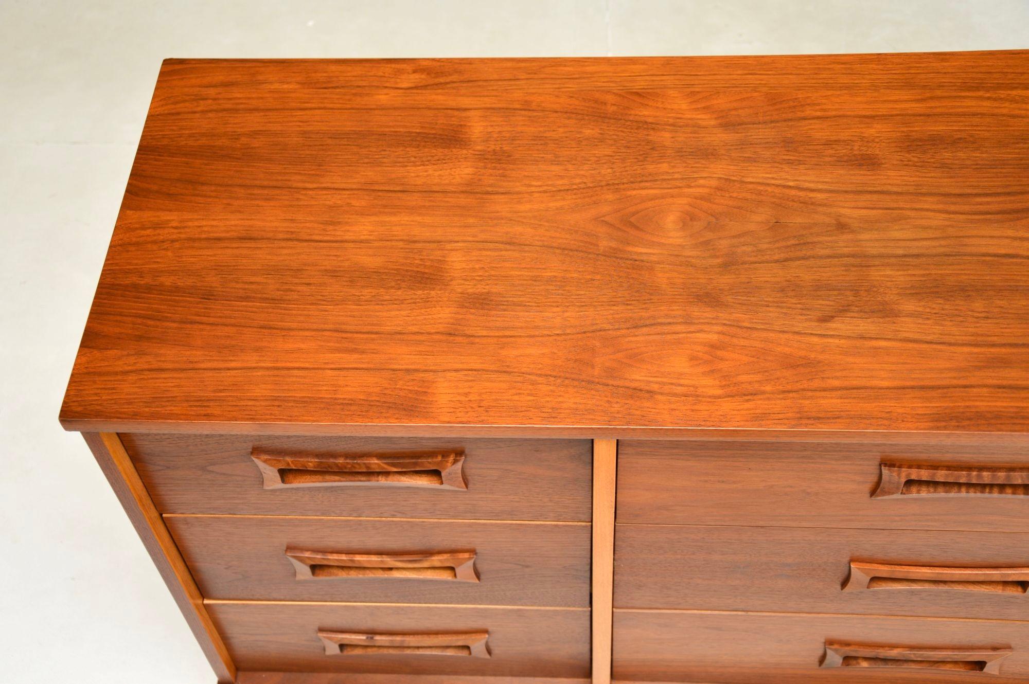 Vintage Walnut Sideboard / Chest of Drawers For Sale 1