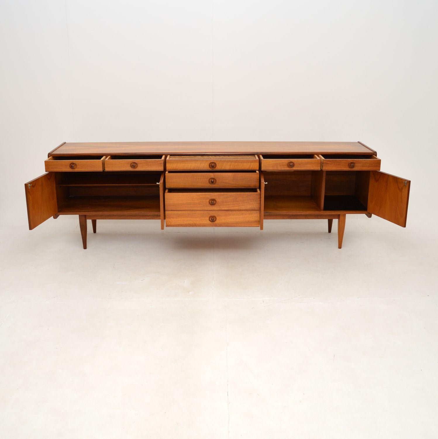 Mid-Century Modern Vintage Walnut Sideboard Designed by Robert Heritage