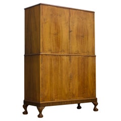 Vintage Walnut Sideboard Drinks Cabinet, 1930s