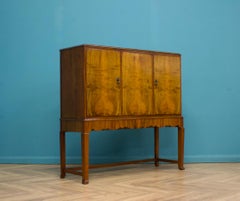 Vintage Walnut Sideboard Drinks Cabinet from Waring and Gillow, 1930s
