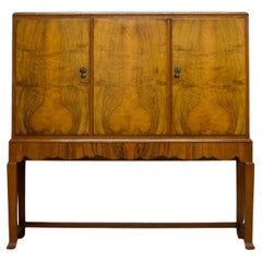 Vintage Walnut Sideboard Drinks Cabinet from Waring and Gillow, 1930s