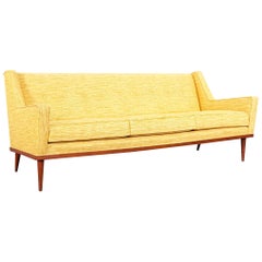 Vintage Sofa aus Nussbaumholz von Milo Baughman für James Inc.