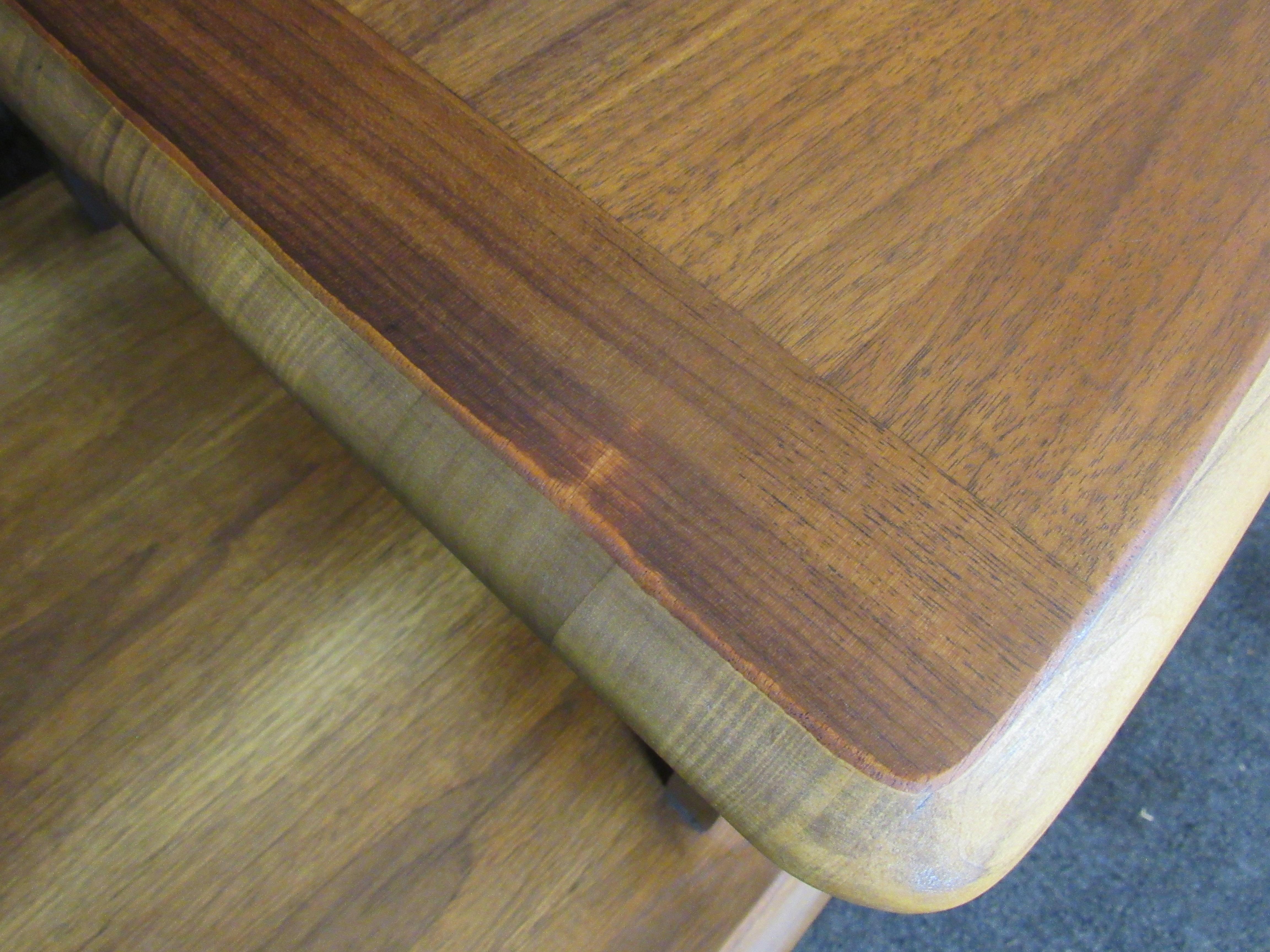 Vintage Walnut Step Tables by Bassett Furniture For Sale 2