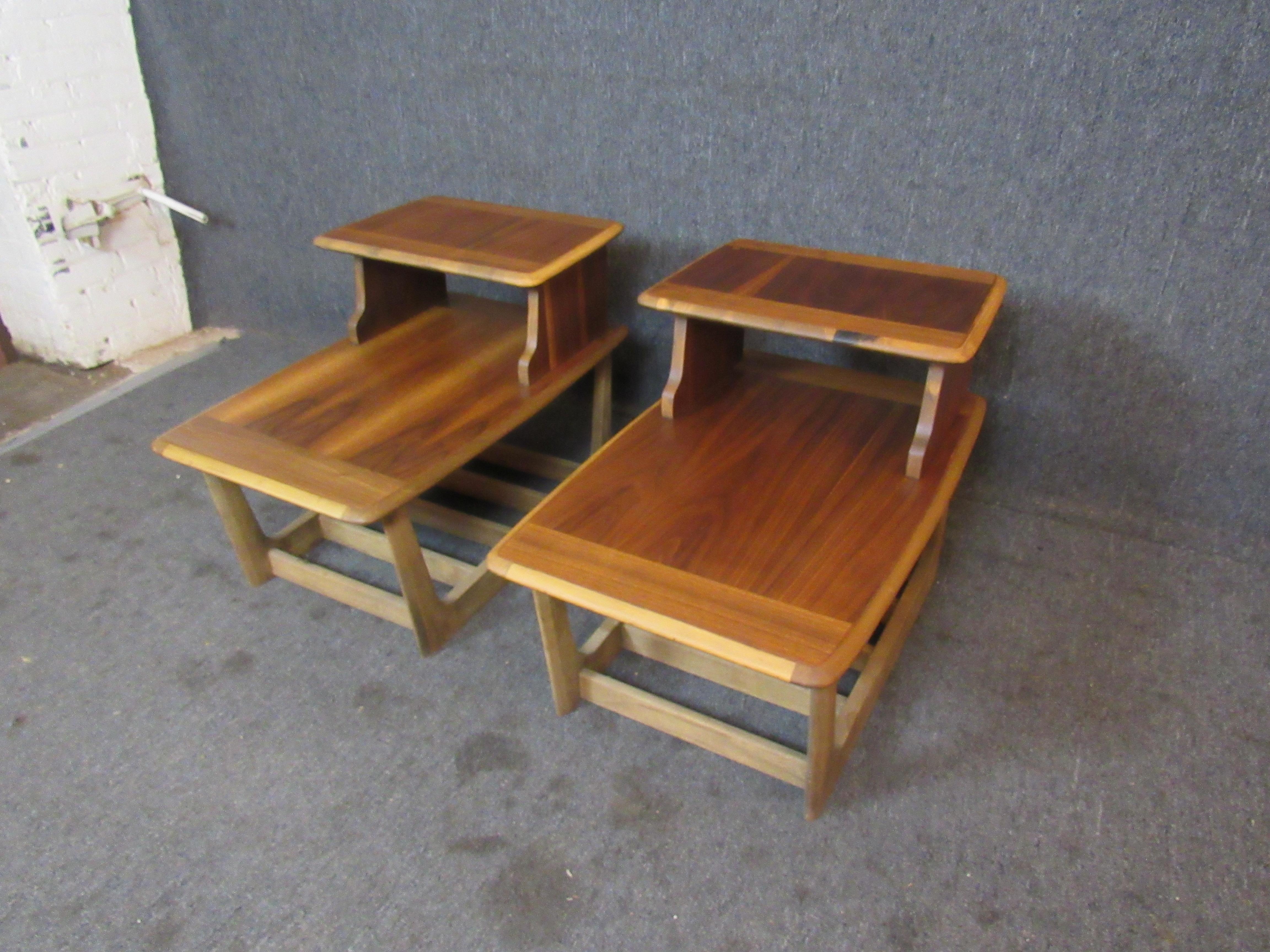Step-Tische aus Nussbaumholz von Bassett Furniture (amerikanisch) im Angebot