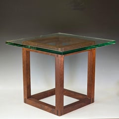 Vintage Walnut Studio Table With Exposed Joinery