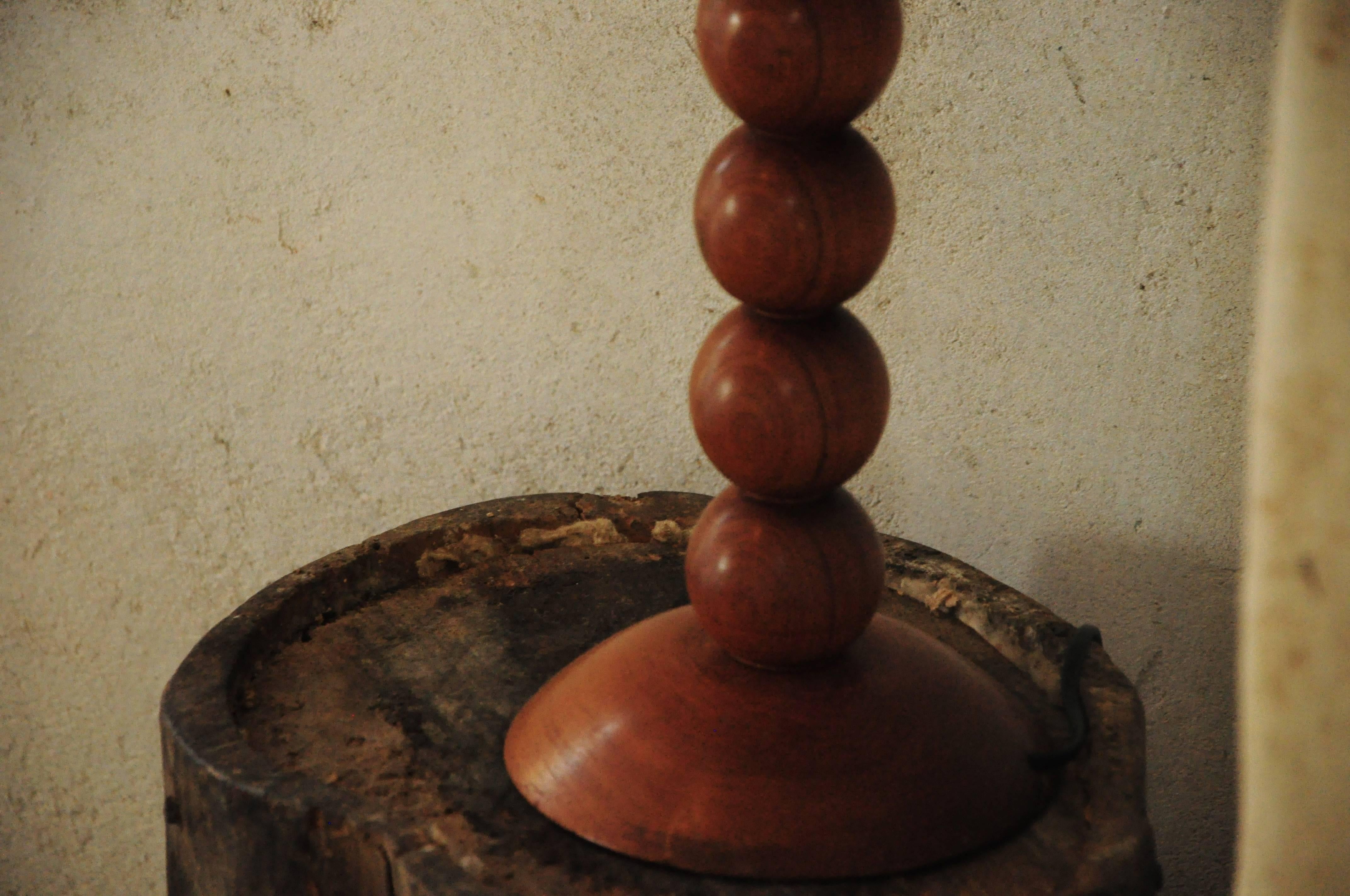 Mid-Century Modern Vintage Walnut Table Lamp