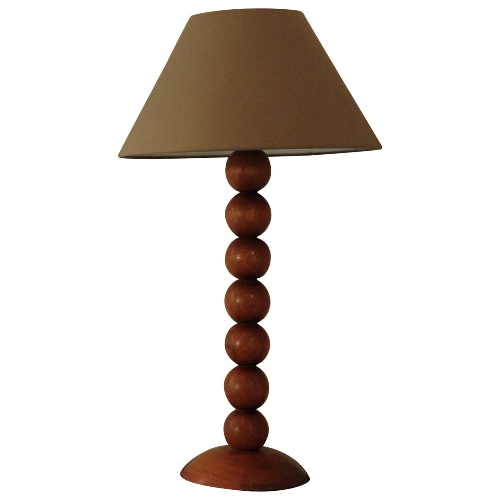 Vintage Walnut Table Lamp