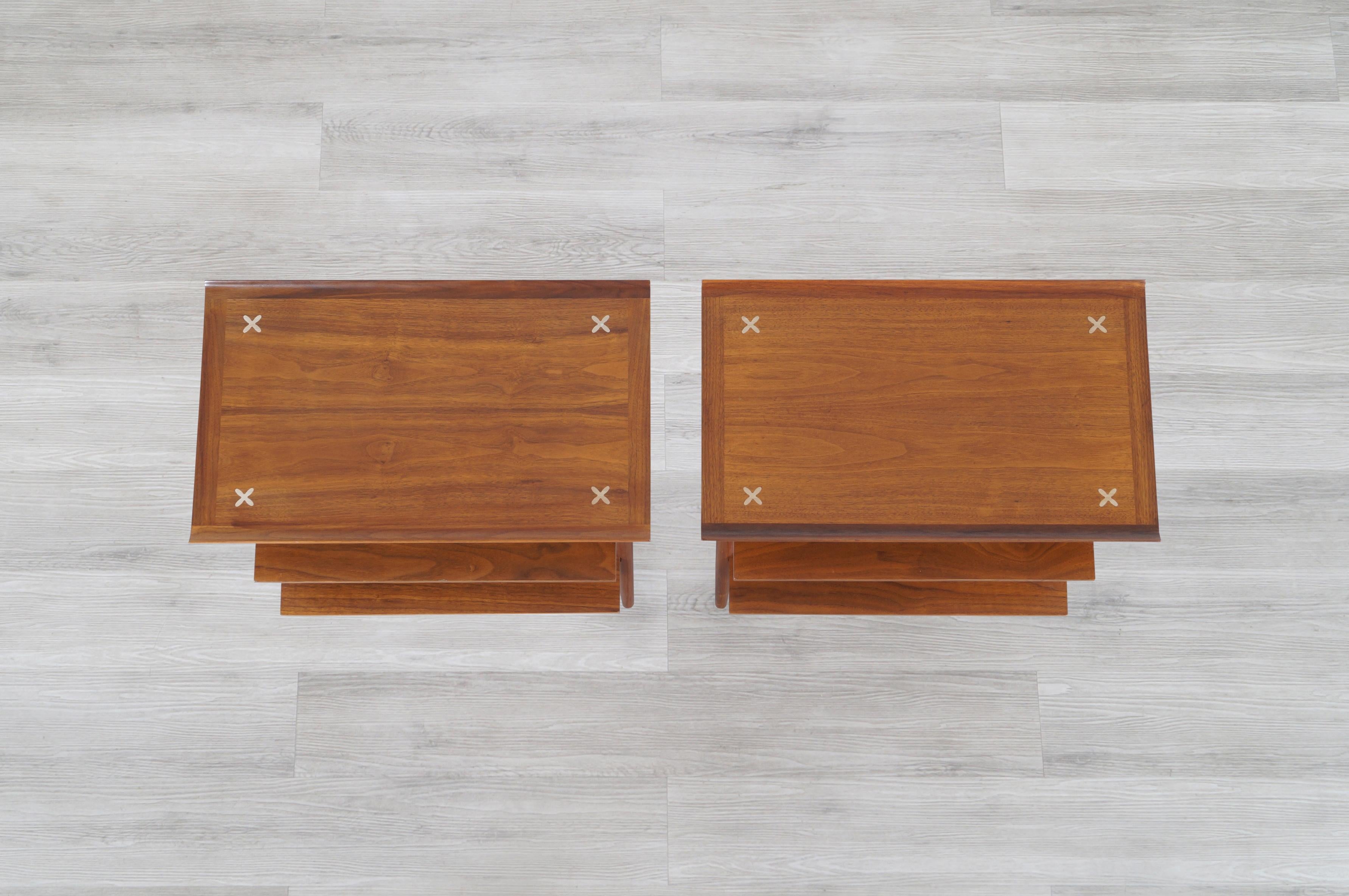 Mid-20th Century Vintage Walnut Tables by Merton L. Gershun for American of Martinsville