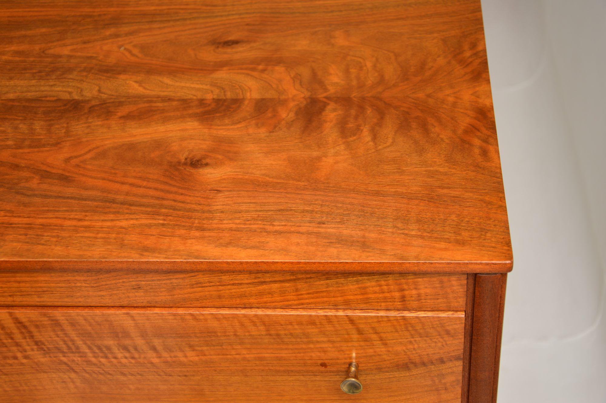 Vintage Walnut Tallboy Chest of Drawers For Sale 1