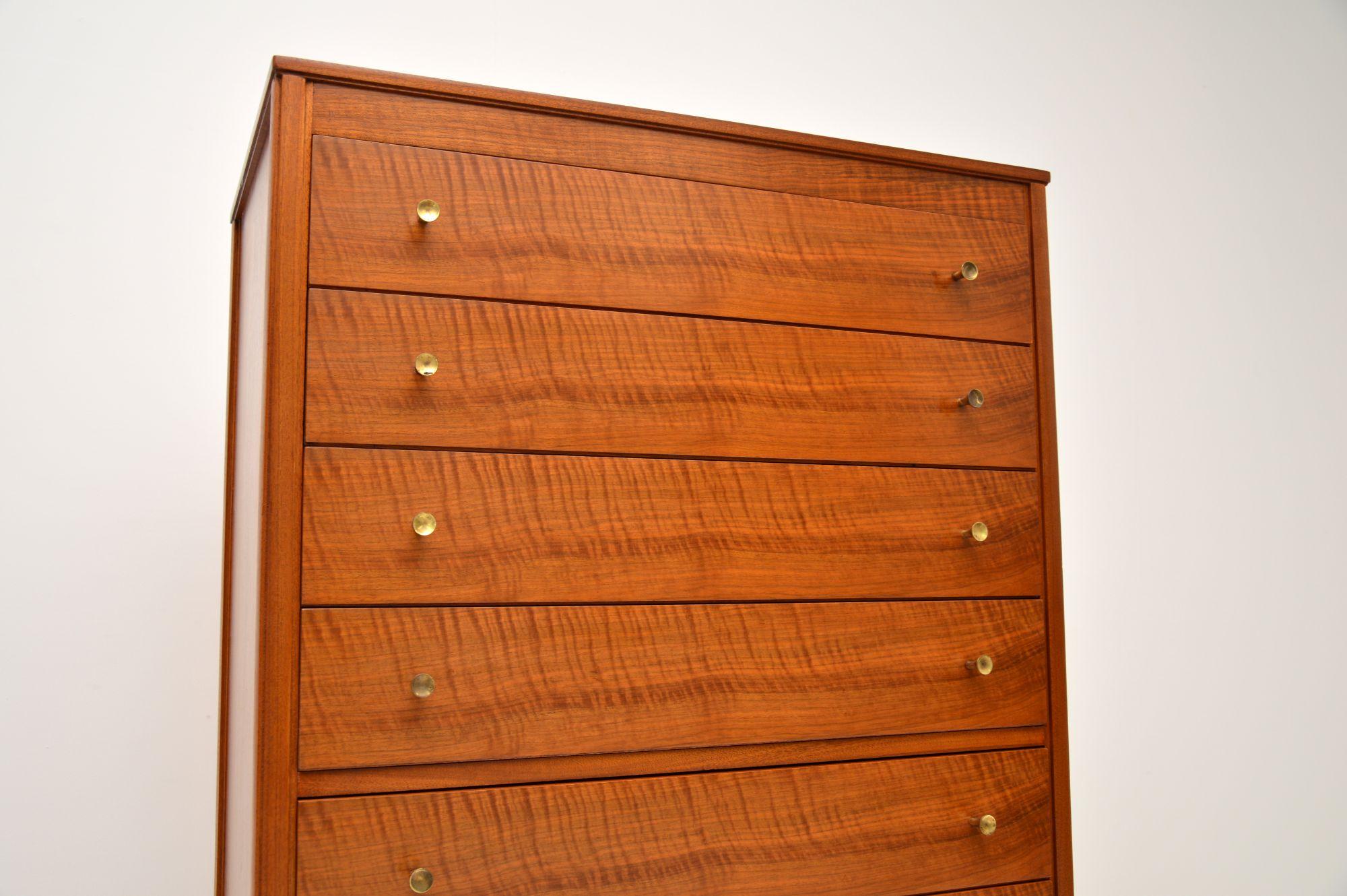 Vintage Walnut Tallboy Chest of Drawers For Sale 2