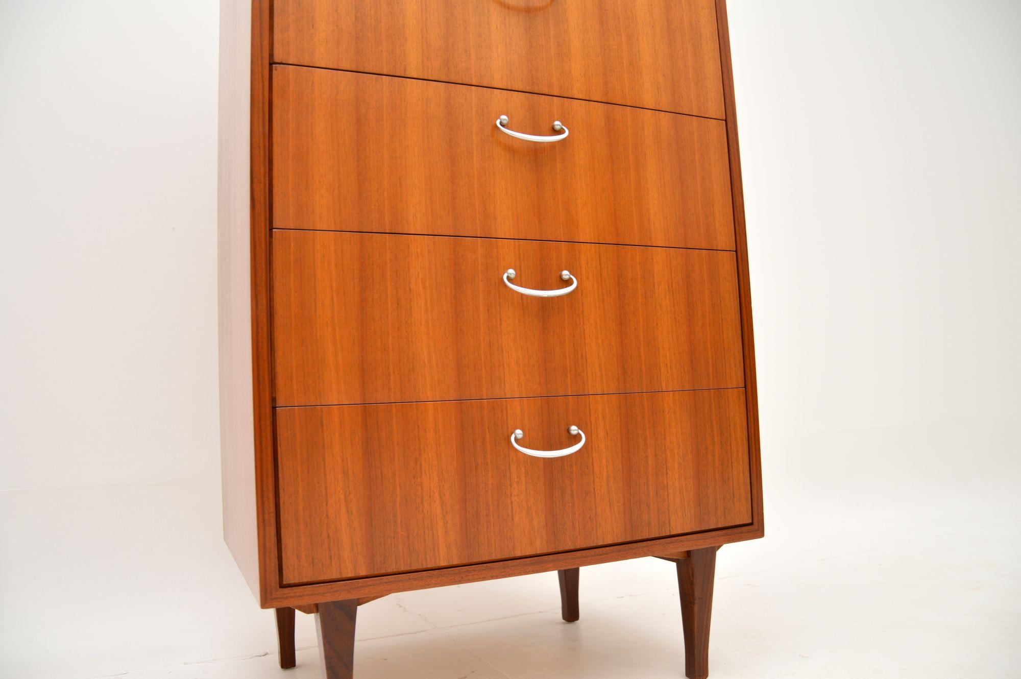Vintage Walnut Tallboy Chest of Drawers For Sale 3