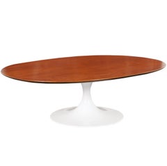 Vintage Walnut Tulip Coffee Table by Maurice Burke