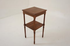 Vintage Walnut Two Tier Lamp Table, Scotland 1930, B9019