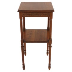 Vintage Walnut Two Tier Lamp Table, Scotland 1930, B9019