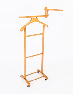 Vintage Walnut Valet Clothes Stand Late 20th Century