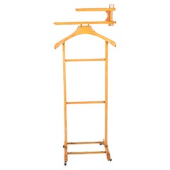 Vintage Walnut Valet Clothes Stand Late 20th Century
