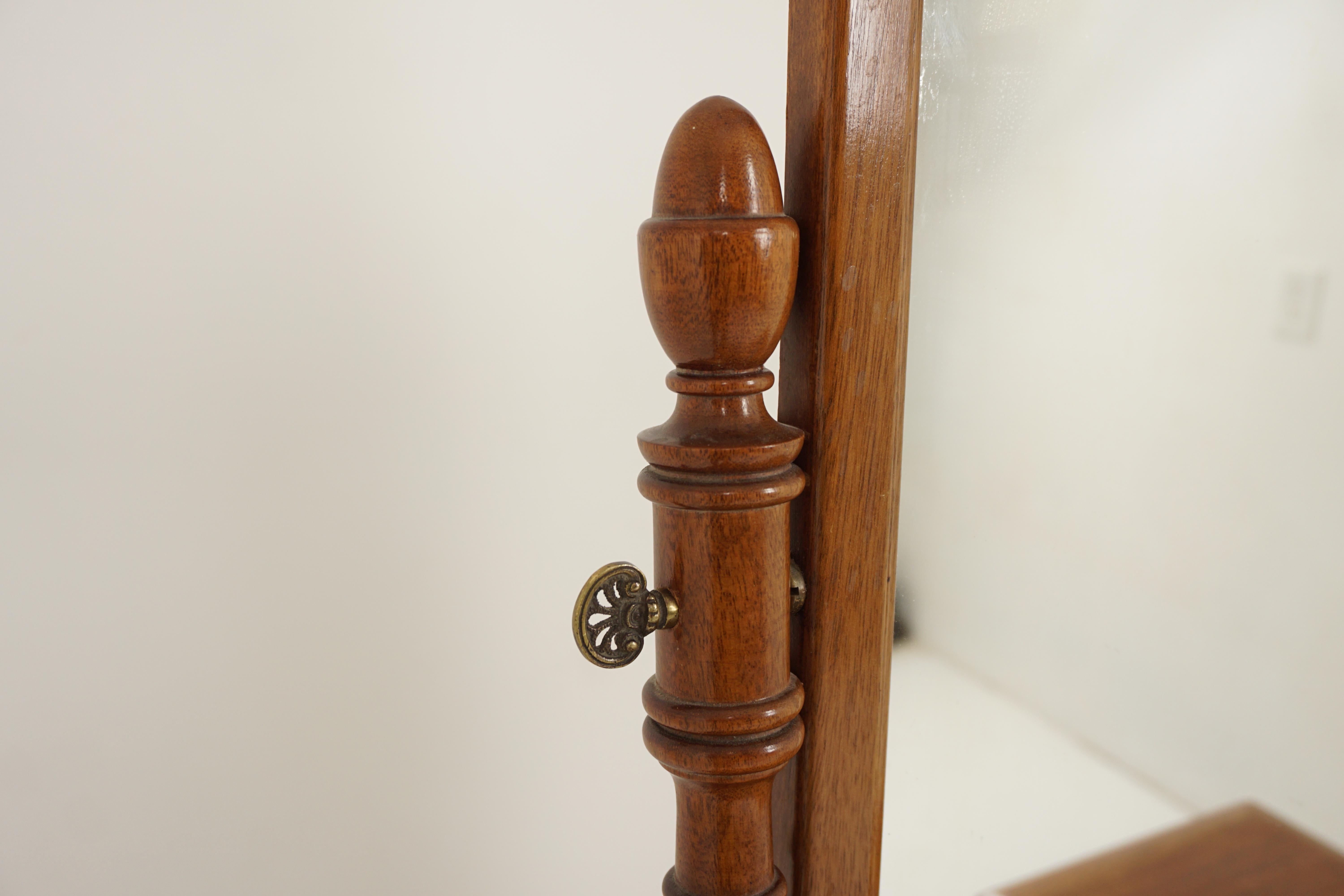 Vintage Walnut Vanity, Dresser with Mirror, Canada 1930, H937 6