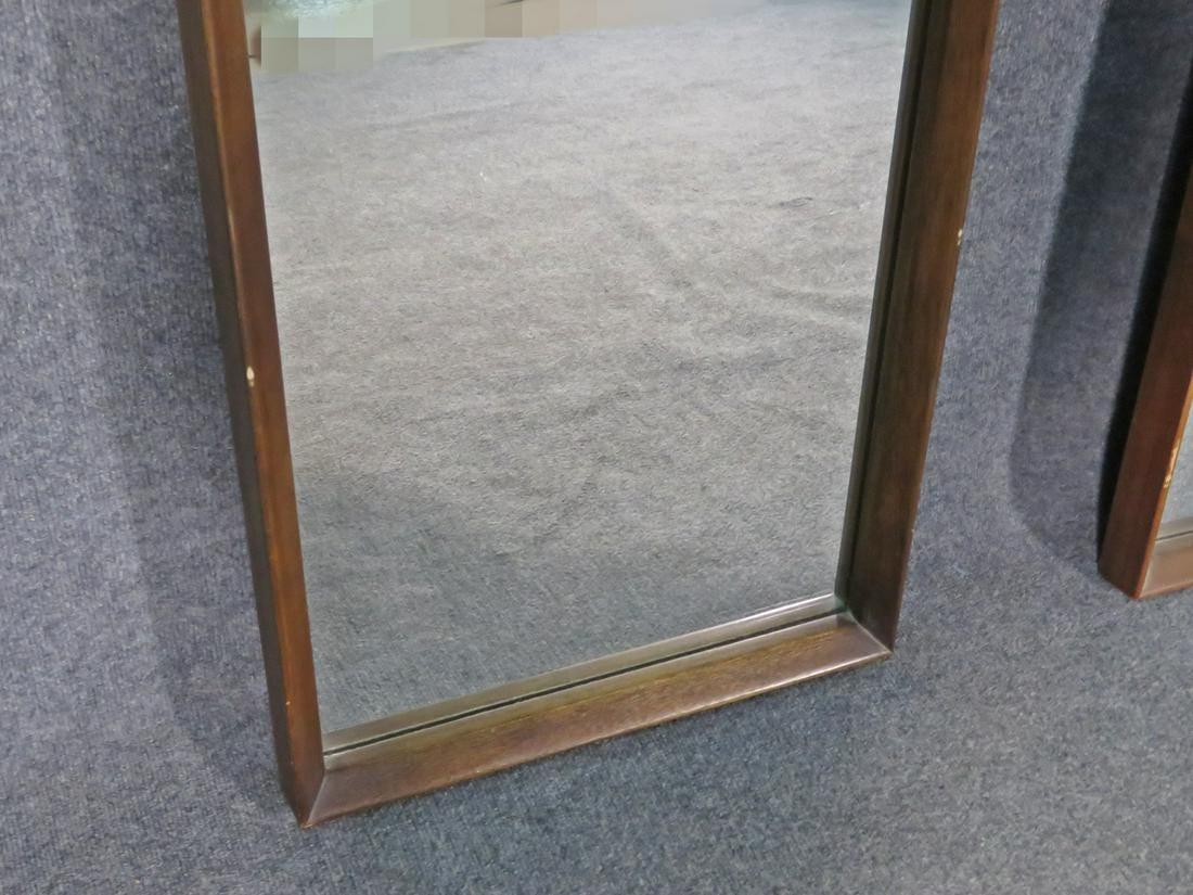 Vintage Walnut Wall Mirror by American of Martinsville For Sale 1