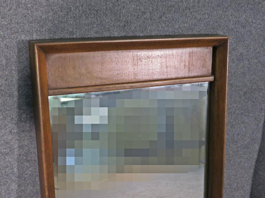 Vintage Walnut Wall Mirror by American of Martinsville For Sale 2