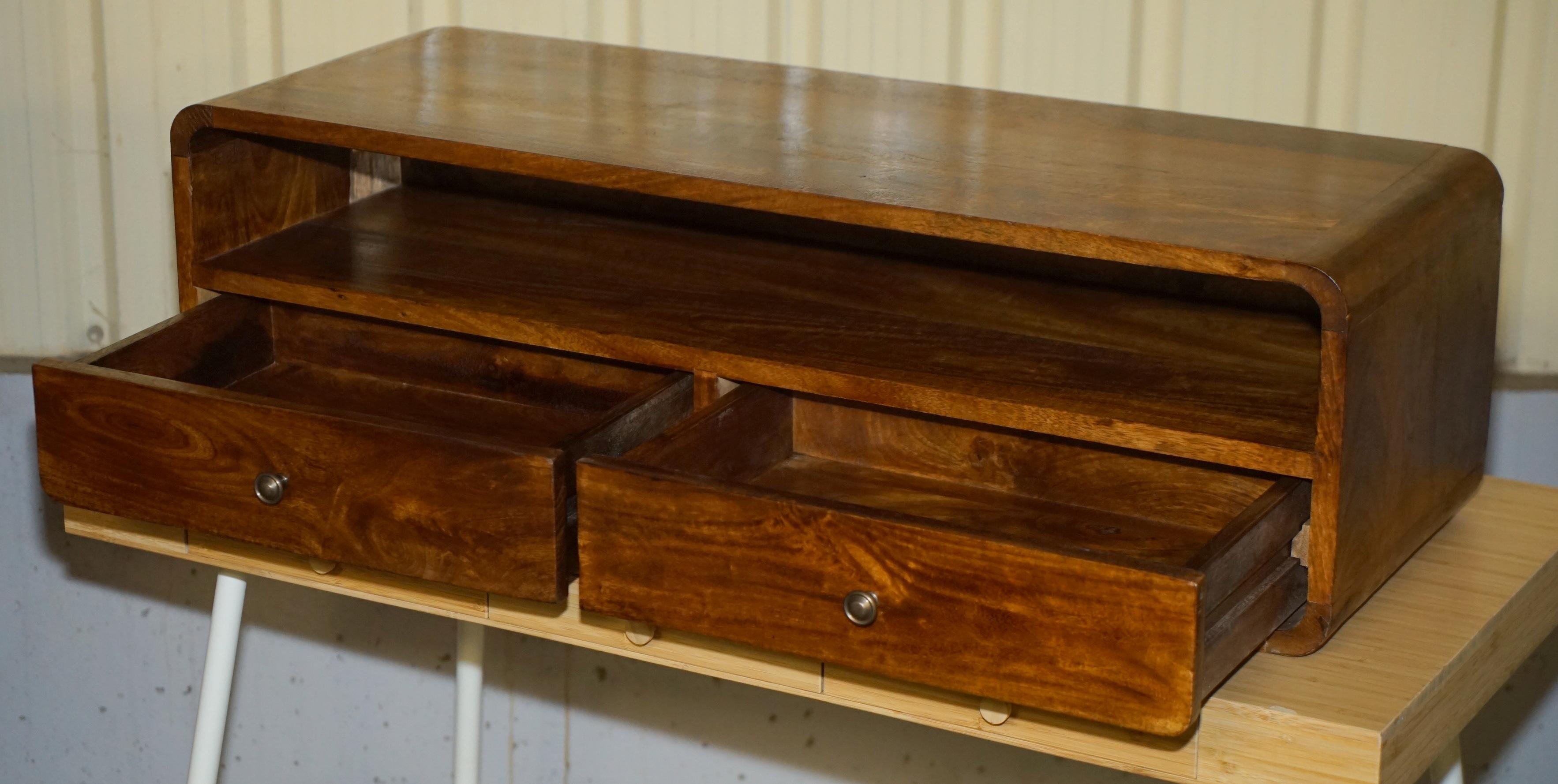 ViNTAGE WALNUSS WANDMONTAGE FERNSEHGERÄT MIT SCHUBLADEN TV-GAMING-MONITOR im Angebot 5