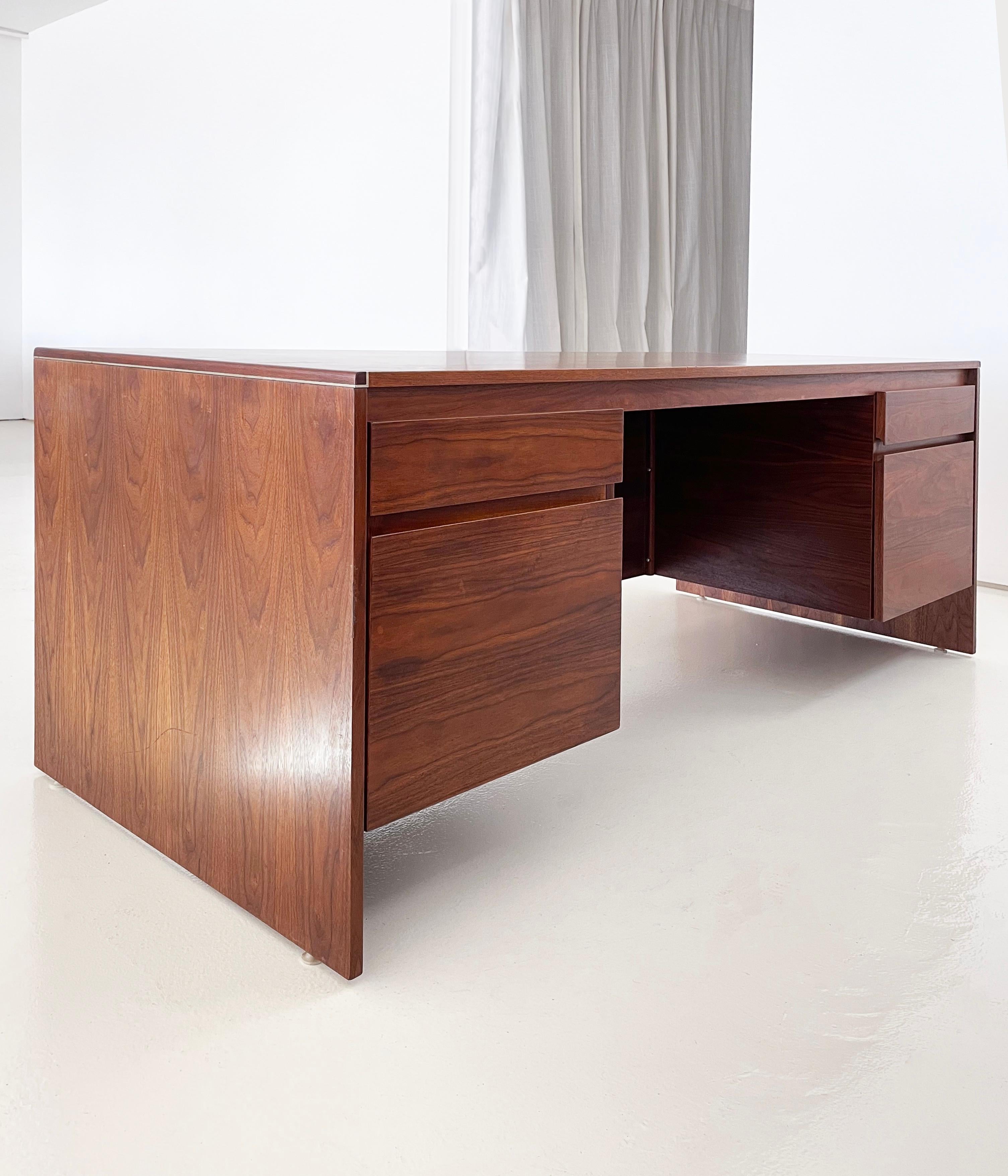 Vintage Walnut Wall Unit & Executive Desk by Gerald McCabe for Barzilay 4