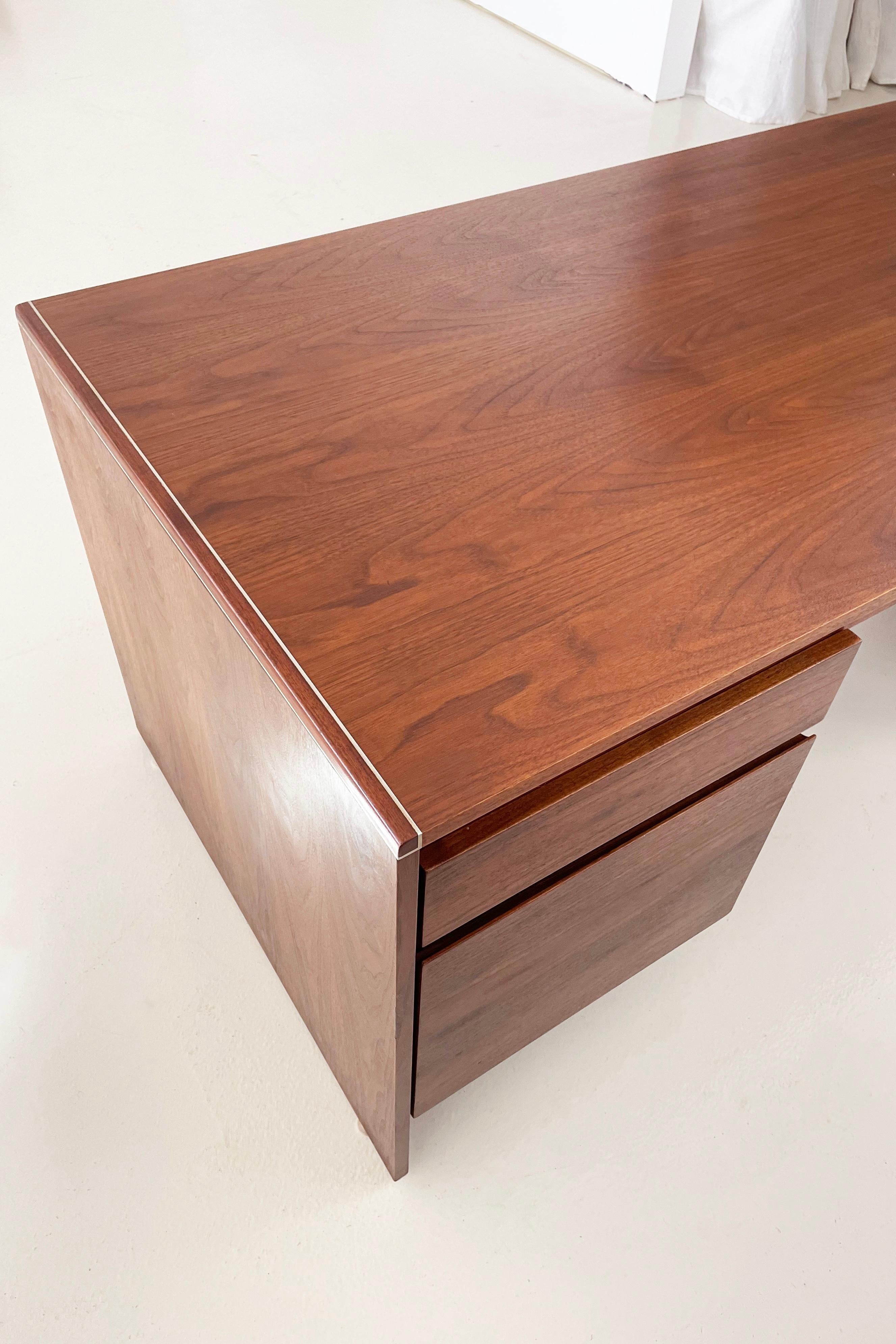 Vintage Walnut Wall Unit & Executive Desk by Gerald McCabe for Barzilay 5