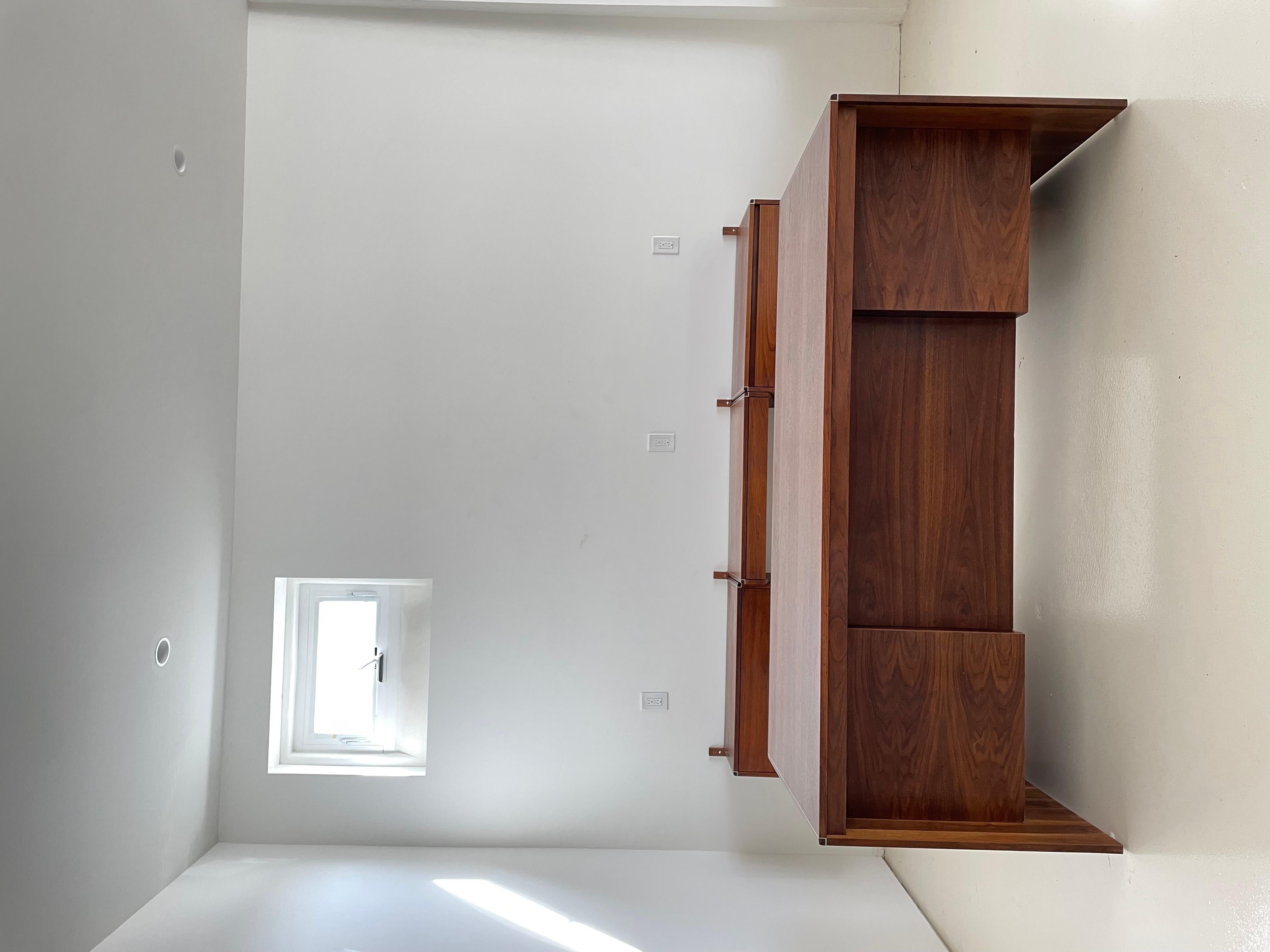Mid-Century Modern Vintage Walnut Wall Unit & Executive Desk by Gerald McCabe for Barzilay