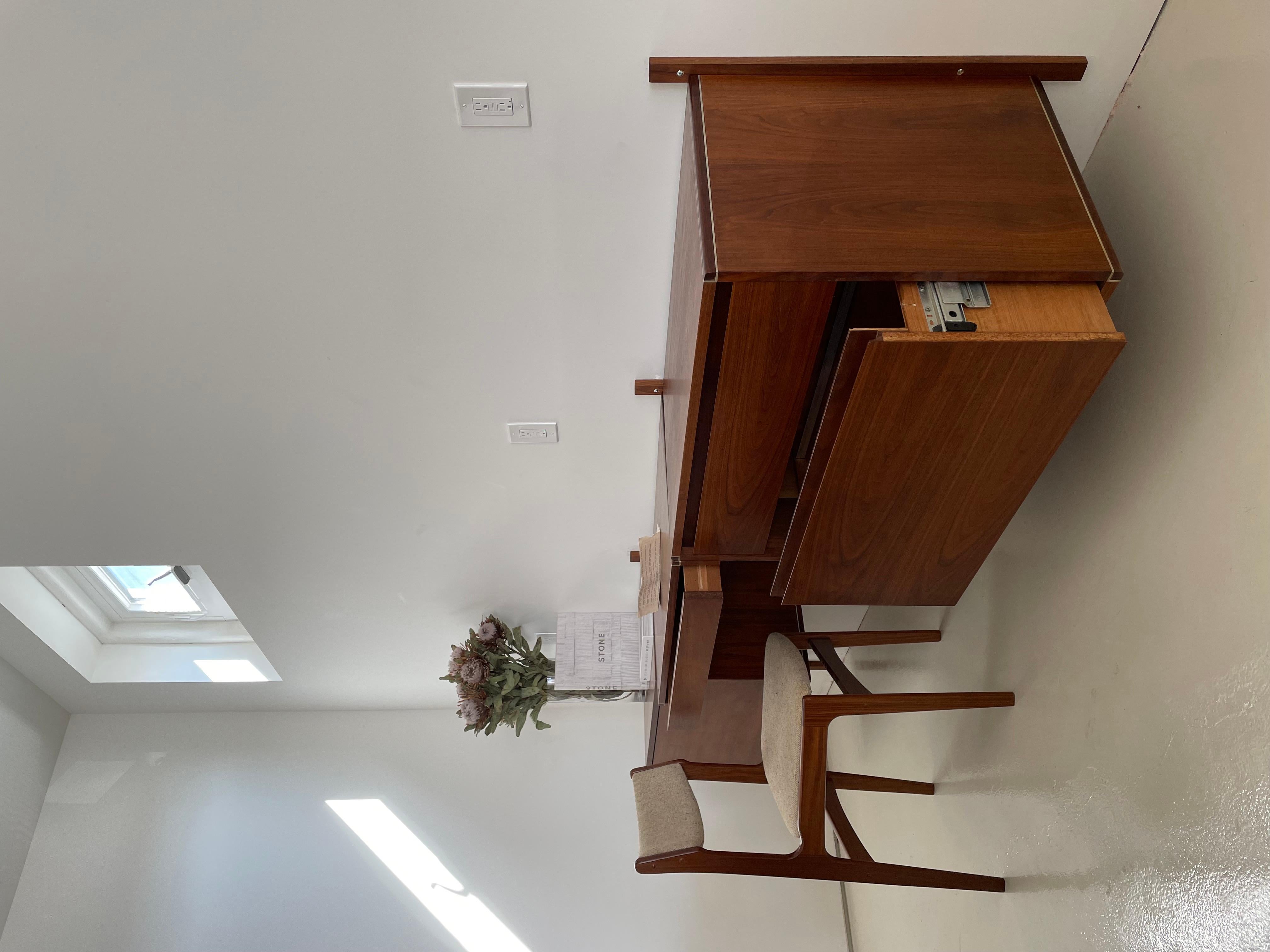 Inlay Vintage Walnut Wall Unit & Executive Desk by Gerald McCabe for Barzilay