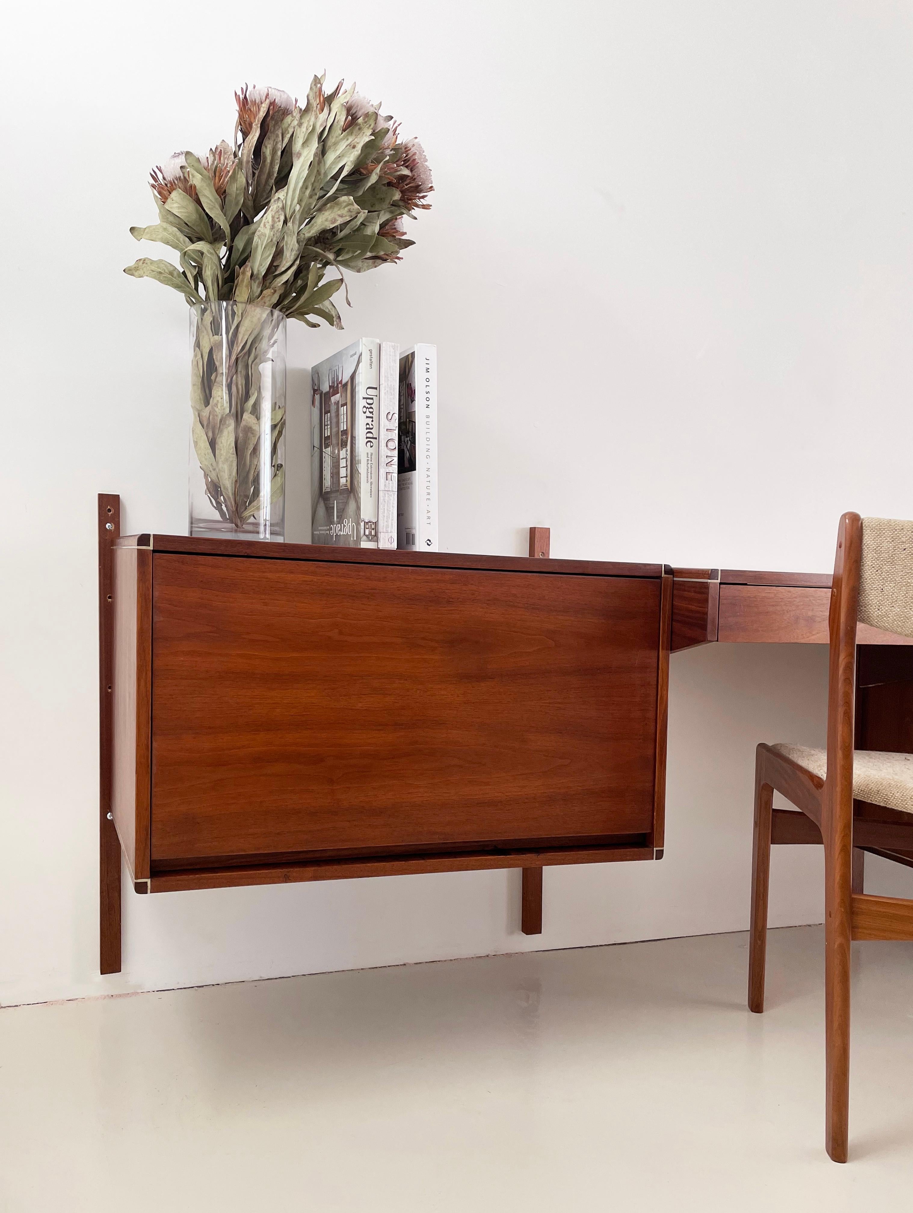 Vintage Walnut Wall Unit & Executive Desk by Gerald McCabe for Barzilay 2