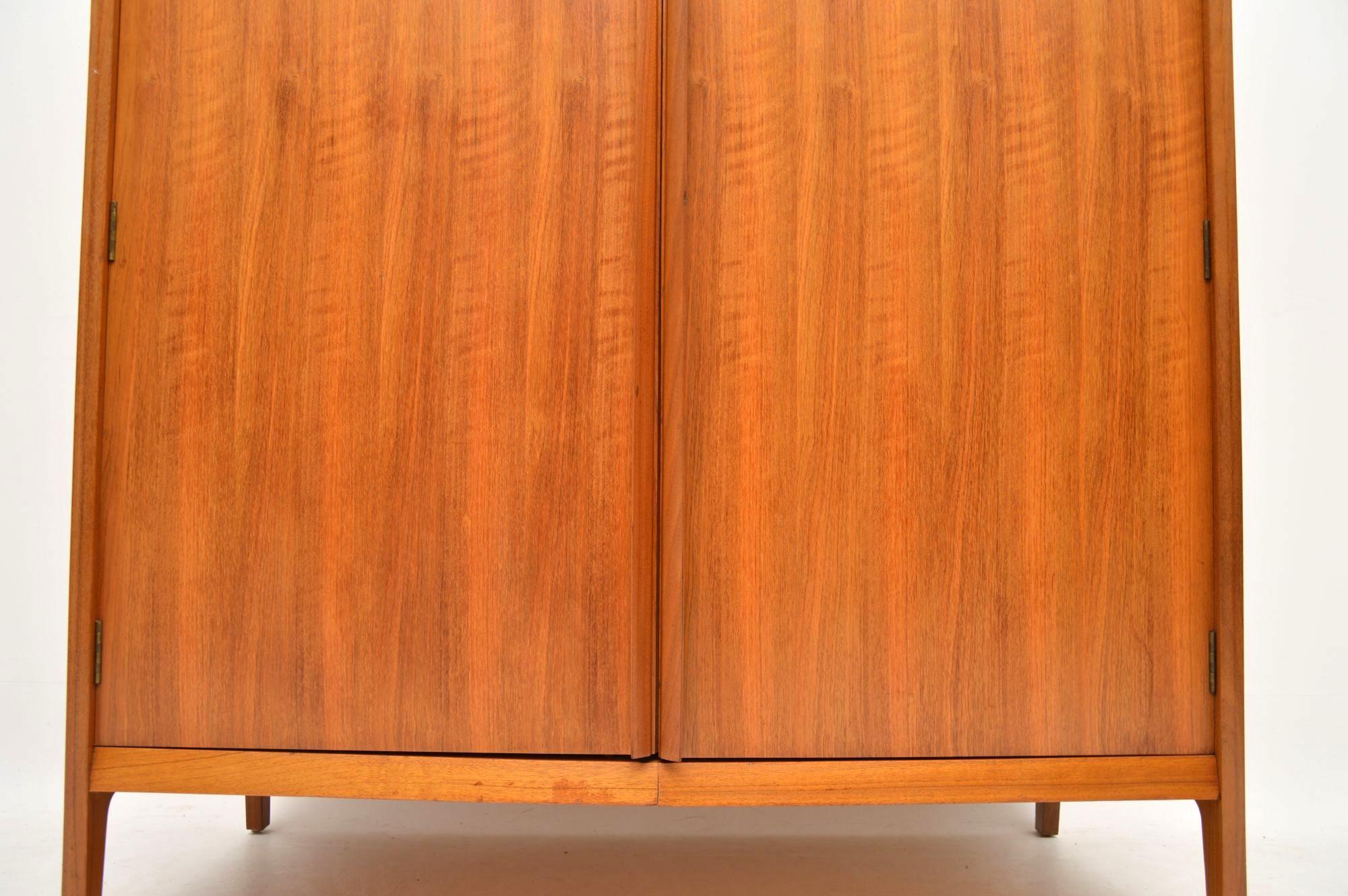 English Vintage Walnut Wardrobe by Younger, 1960s