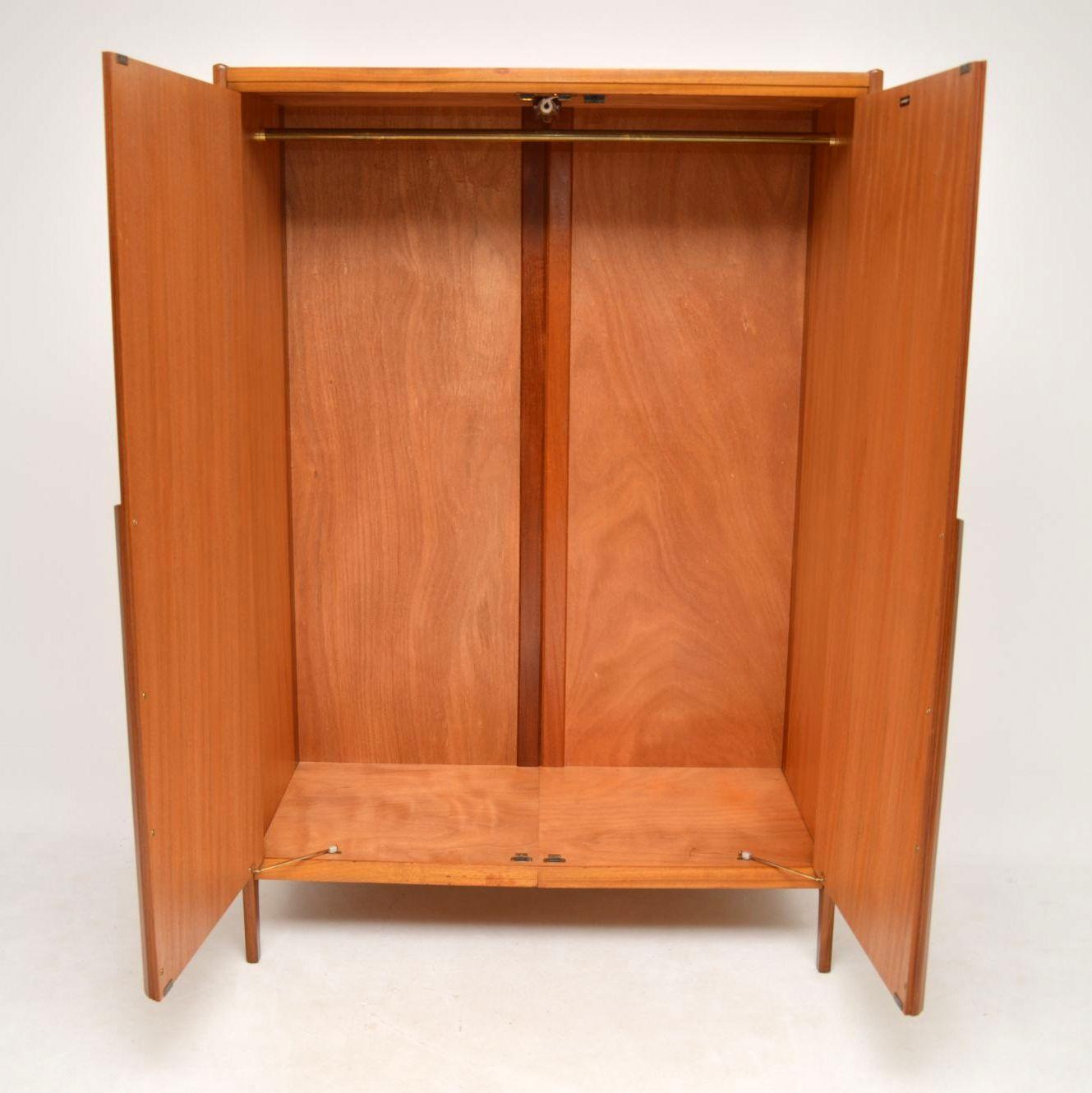 Vintage Walnut Wardrobe by Younger, 1960s In Good Condition In London, GB