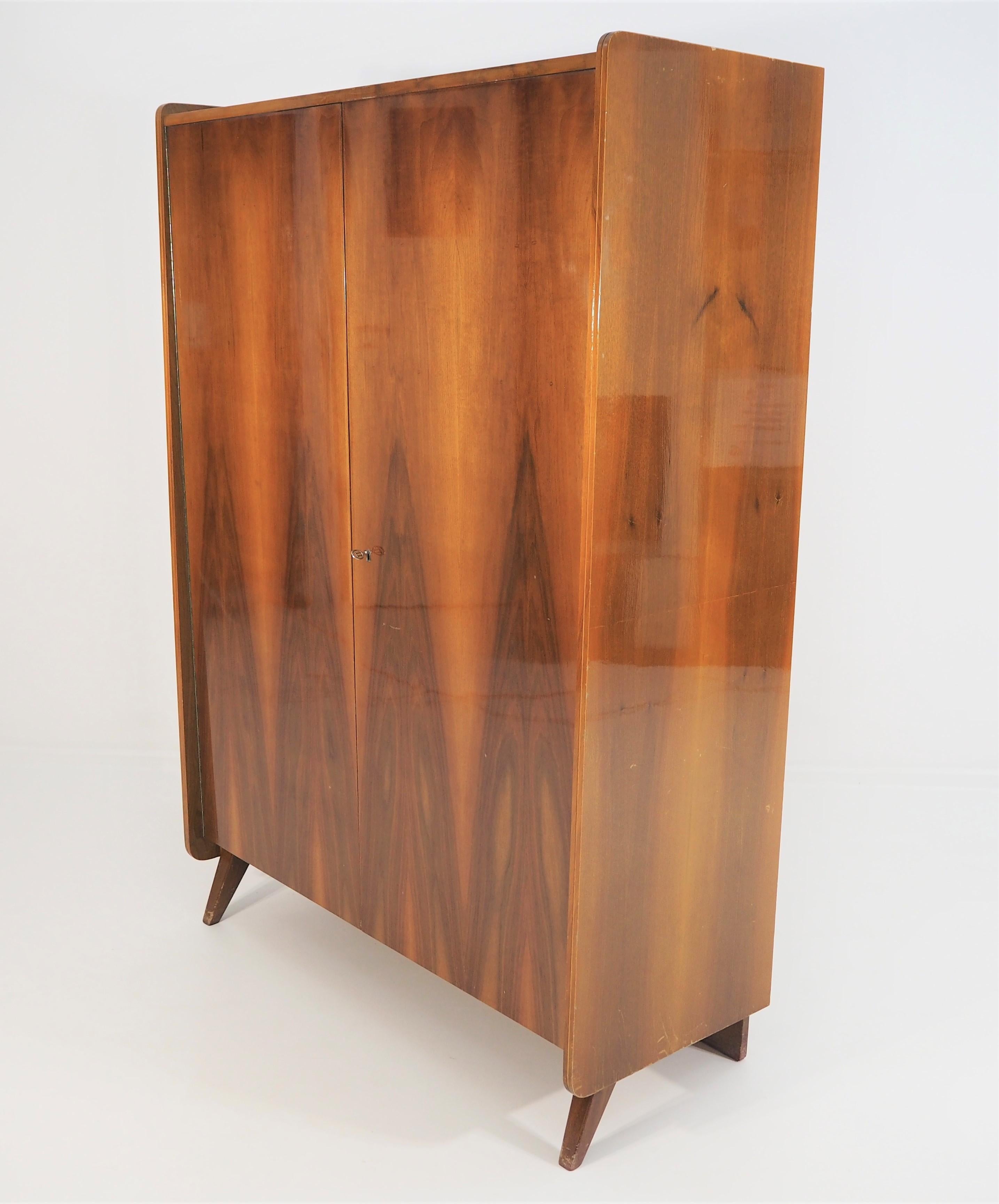 Late 20th Century Vintage Walnut Wardrobe from Tatra, circa 1960s