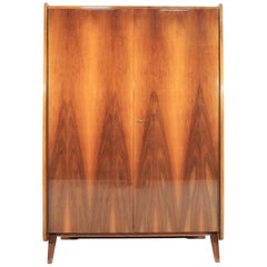 Vintage Walnut Wardrobe from Tatra, circa 1960s