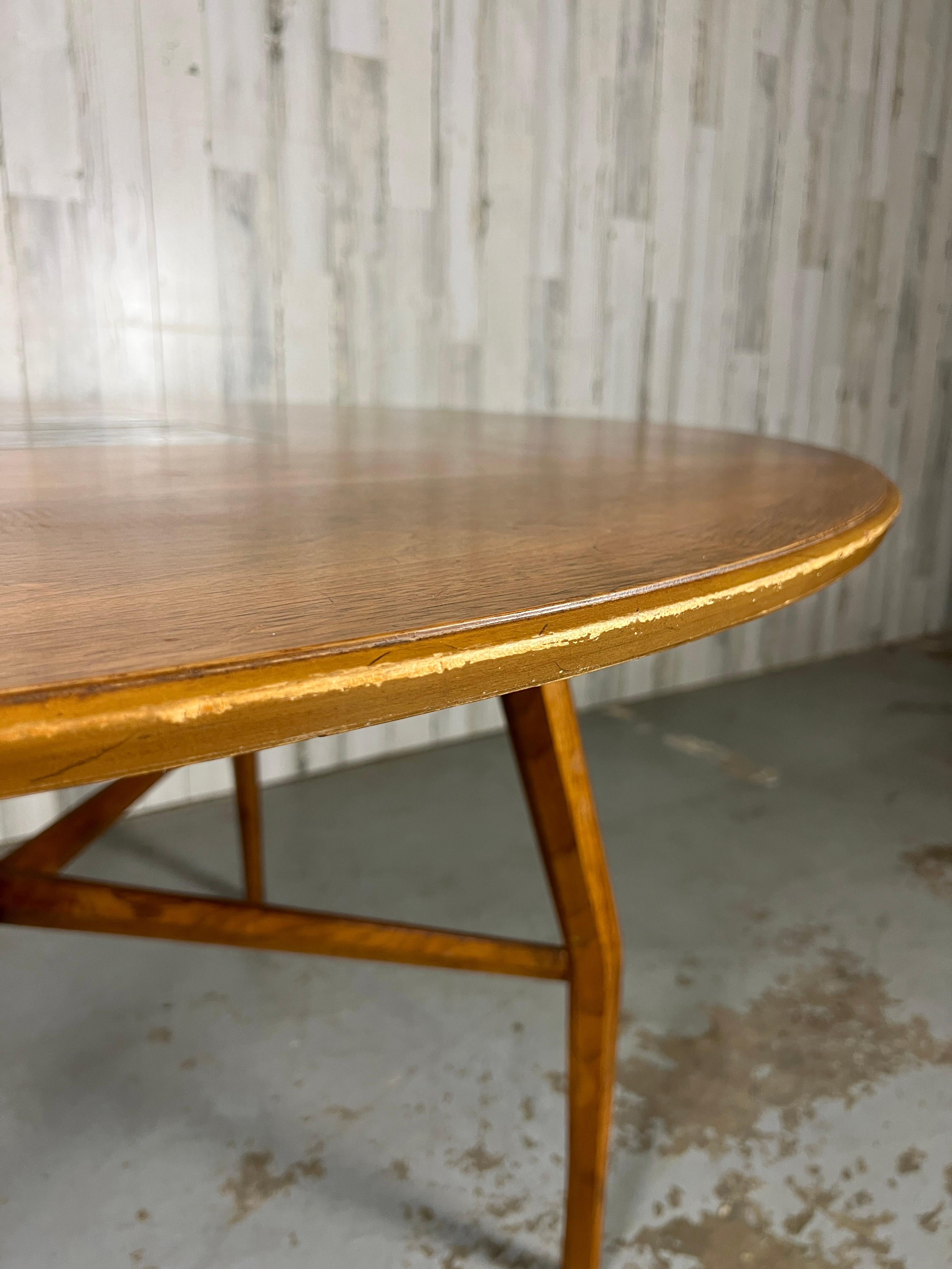 Vintage Walnut with Roma tiles Dining / Game Table 7