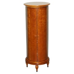 VINTAGE WALNUT WOOD WILLIS & GAMBIER PANTRY STORAGE CYLINDER CABiNET