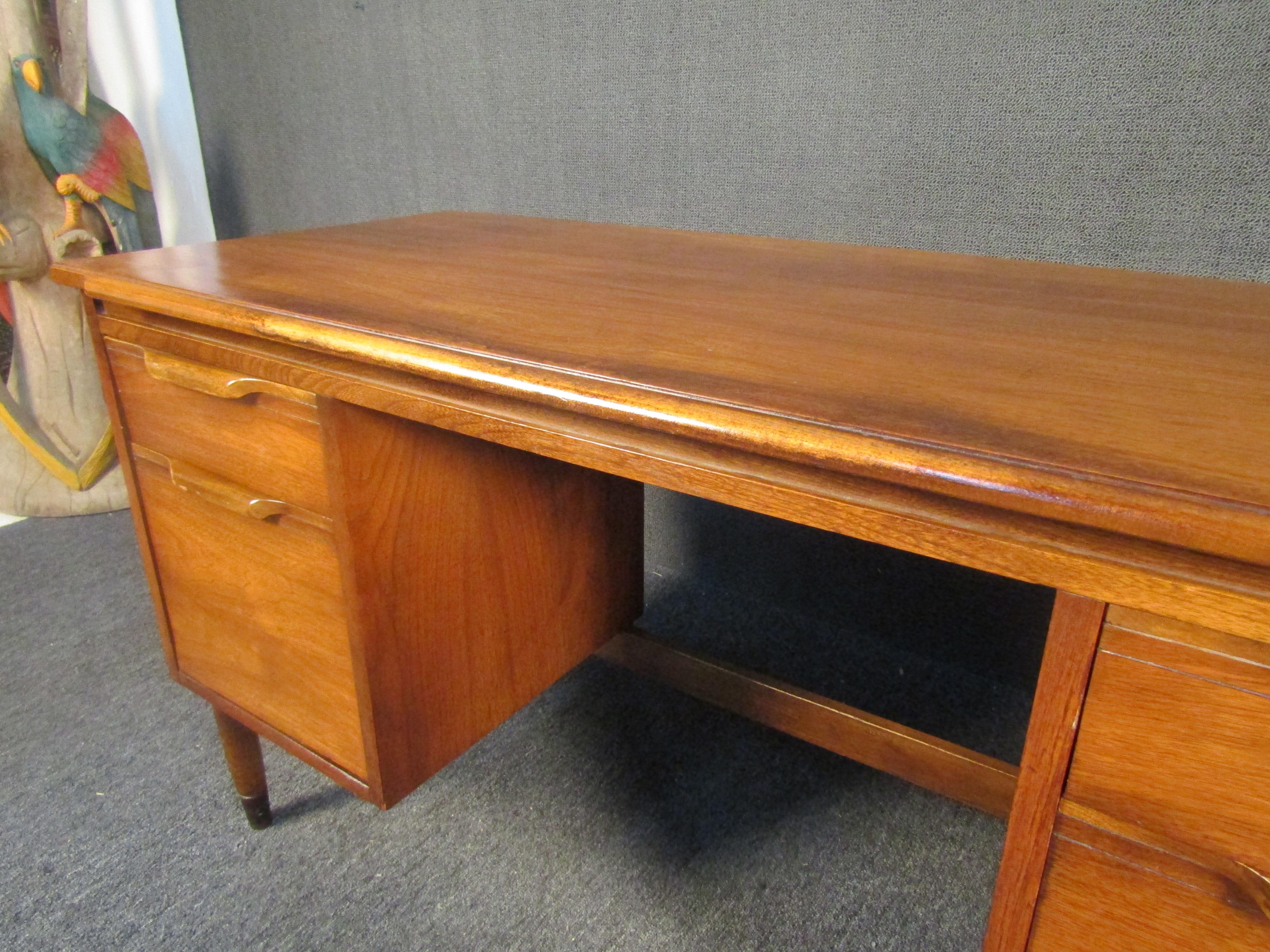 Vintage Walnut Writing Desk  4