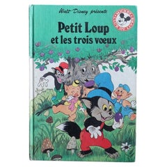 Vintage Walt Disney Libro per bambini Petit Loup 1980 Copertina rigida, 2C51